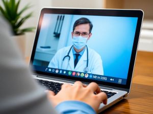 Medic online consultare laptop