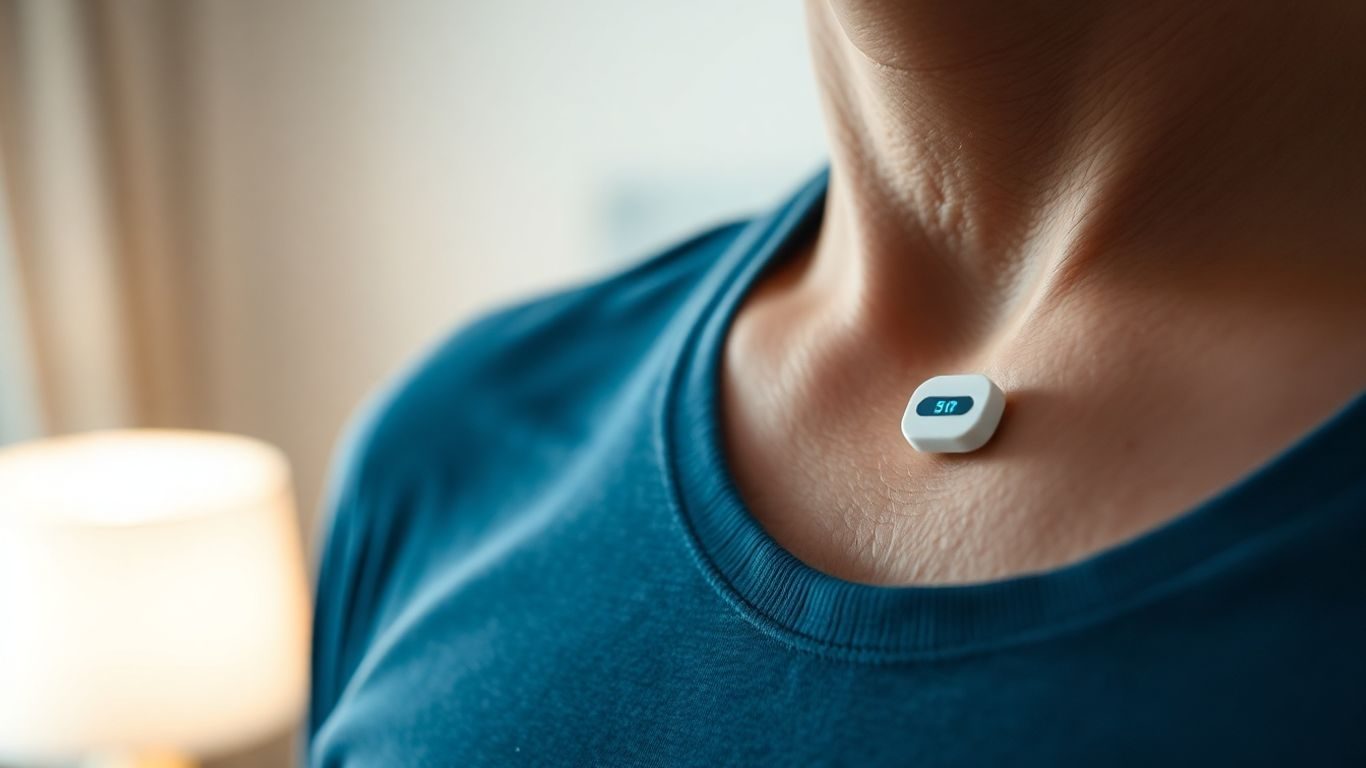 Monitor cardiac digital pe pieptul unei persoane.